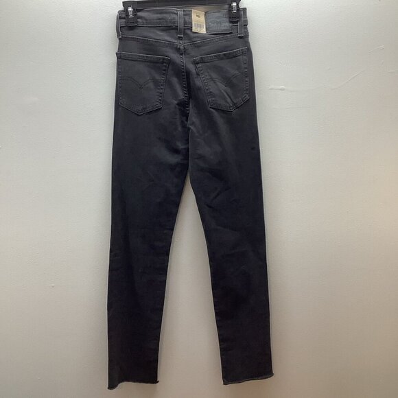 Levi’s Premium Size 26X32 -724 High Rise Slim Straight Womens Black Jeans. New - Picture 6 of 8